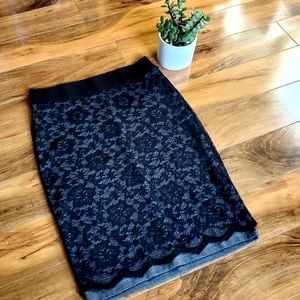 MAURICES Black/Gray Pencil Skirt - M (NWOT)